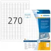 Self-adhesive printer label HERMA Removable labels A4 17.8x10 mm