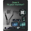 Monitor stand icybox 61085 for 2 monitors with desk mount — dual-arm desk monitor mount