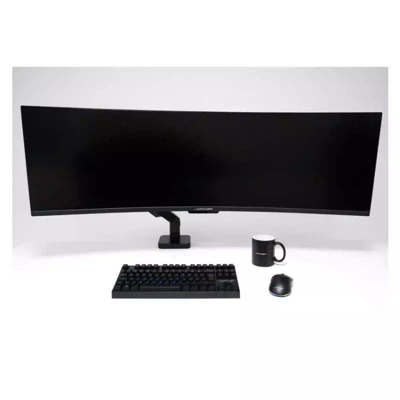 Monitor Mount LC-Power LC-EQ-A49B 124.5 cm Black Clamp 20 kg