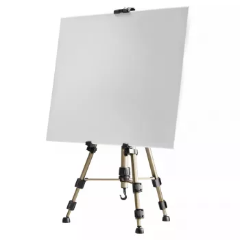 Easel Mantona 18427 Black Gold Aluminium for Adults