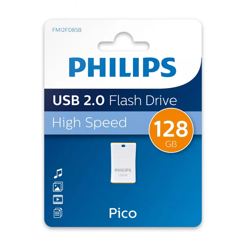 Philips Pico USB flash drive 128 GB USB Type-A 2.0 Orange, White