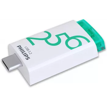 Philips USB 3.2 256GB Click Series Gen 1 USB-C USB flash drive USB Type-A 3.2 Gen 1 (3.1 Gen 1) White