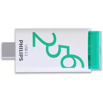 Philips USB 3.2 256GB Click Series Gen 1 USB-C USB flash drive USB Type-A 3.2 Gen 1 (3.1 Gen 1) White
