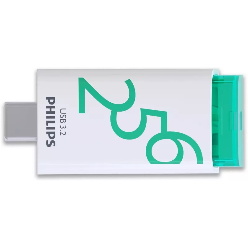 Philips USB 3.2 256GB Click Series Gen 1 USB-C USB flash drive USB Type-A 3.2 Gen 1 (3.1 Gen 1) White