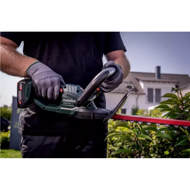 Metabo HS 18 LTX 55 Cordless Hedge Trimmer with Double-Sided Blade, 18 V, 55 cm Cutting Length, Bare Tool