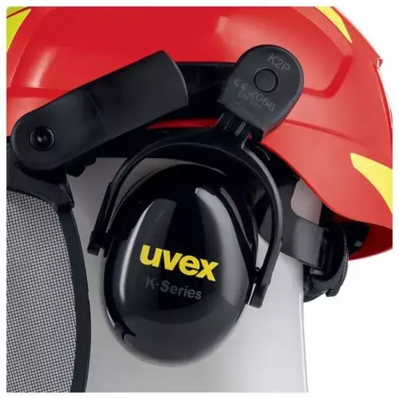 Safety Headgear Uvex 9774238 High-Density Polyethylene HDPE Red Yellow