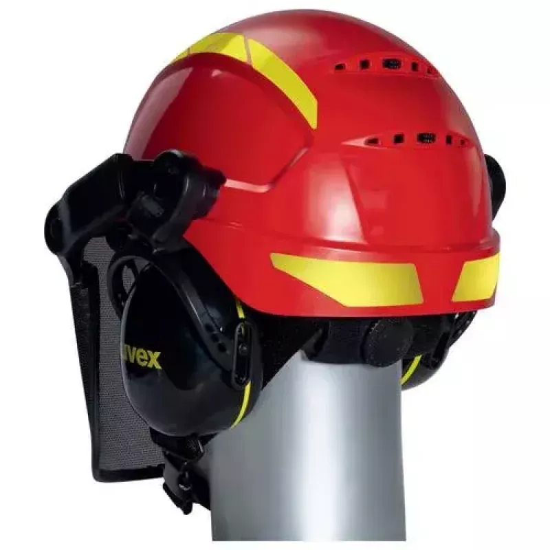 Safety Headgear Uvex 9774238 High-Density Polyethylene HDPE Red Yellow