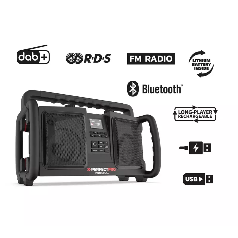 Portable Radio Perfectpro ROCKBULL DAB+ FM 50W 20h Battery