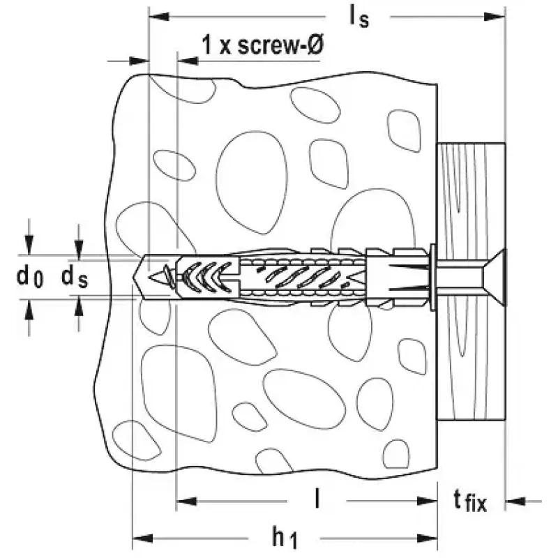Universal plug Fischer UX GREEN 10 x 60 R
