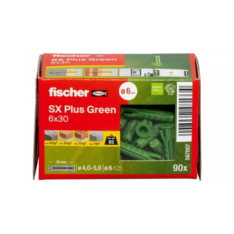 Expansion anchor Fischer 567807 6x30mm for concrete brick 90 pcs