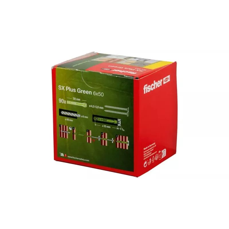 Expansion anchor Fischer 567808 50 mm 90 pcs Green