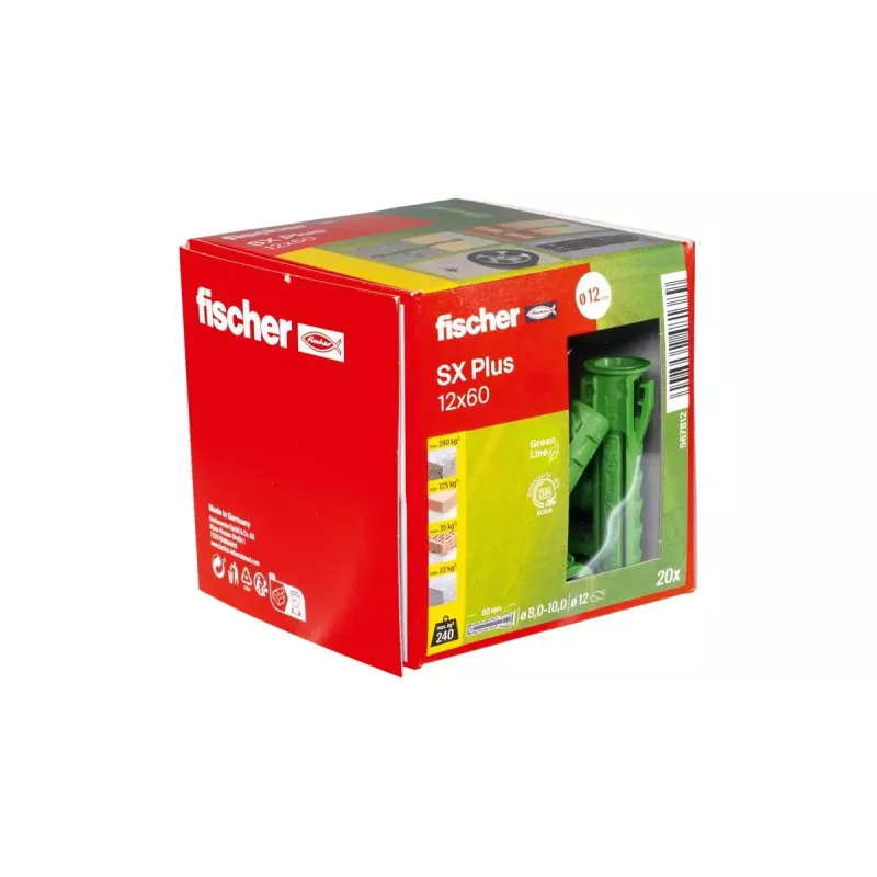 Expansion anchor Fischer 567812 60 mm Green 20 pcs