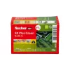 Screw & wall plug kit Fischer 567813 45 pcs Green