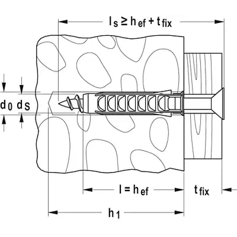 Expansion plug Fischer SX 14 x 70