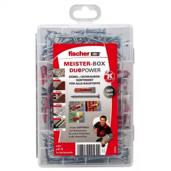 Expansion anchor Fischer MEISTER-BOX DUOPOWER + screws