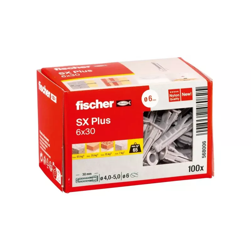 Expansion anchor Fischer 568006 30 mm Nylon 6 mm 100 pcs