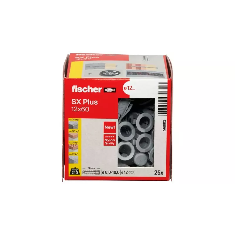 Expansion anchor Fischer 568012 60 mm Nylon 25 pcs