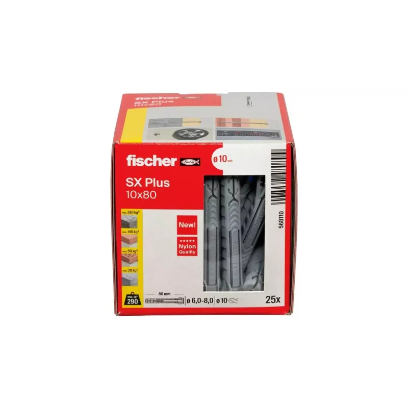 Expansion anchor Fischer 568110 80 mm Nylon 25 pcs