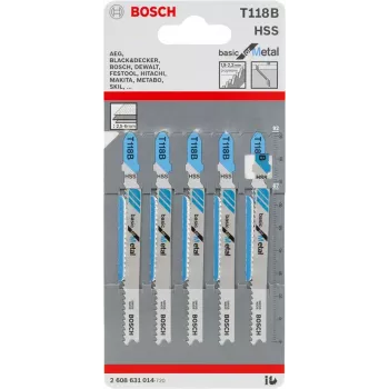 Jigsaw blade Bosch T 118 B High-Speed Steel HSS 5 pc(s)
