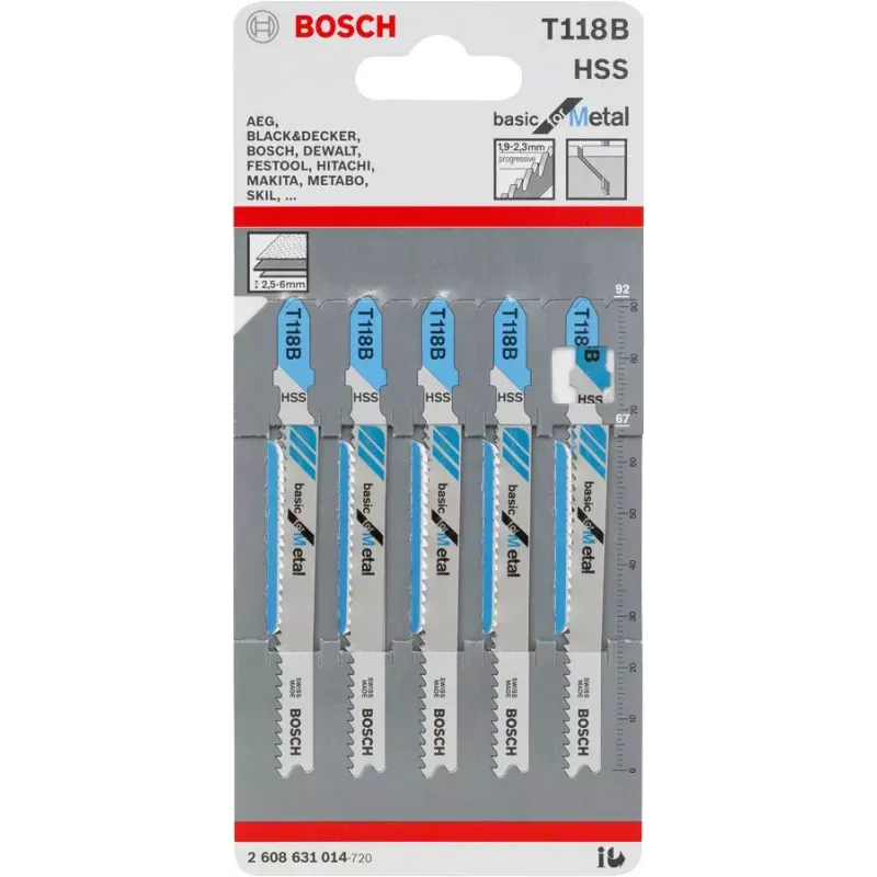 Jigsaw blade Bosch T 118 B High-Speed Steel HSS 5 pc(s)