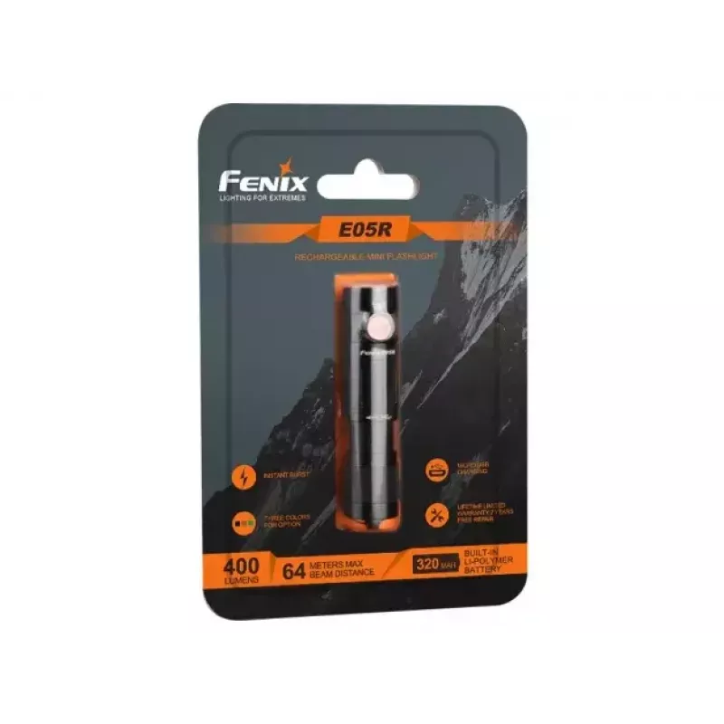 Fenix E05R flashlight Black Hand flashlight LED Duraluminium IP68 30h