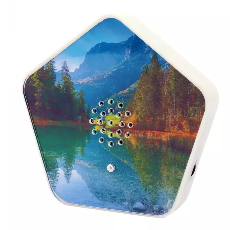 Sound machine Olympia Sounds of Nature, white, compact dimensions 135×30×130 mm