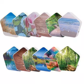 Sound machine Olympia Sounds of Nature, white, compact dimensions 135×30×130 mm