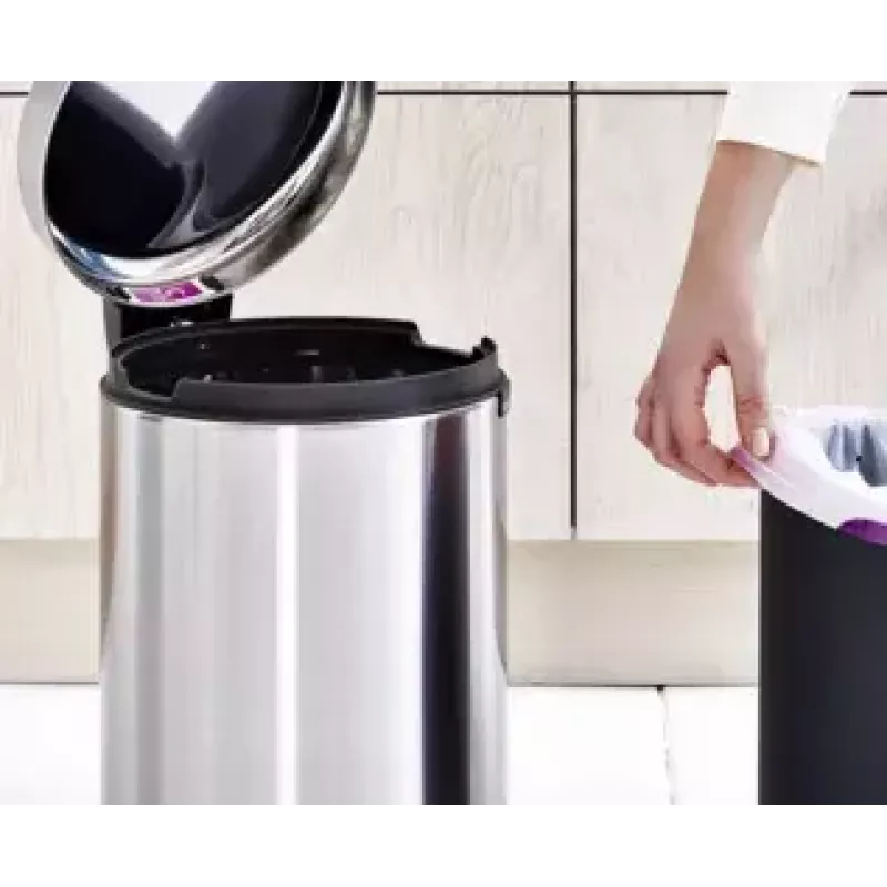 Trash Can Brabantia 112041 12 L Round Stainless Steel