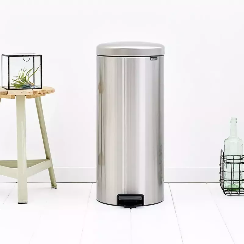 Pedal Bin Brabantia newIcon Round Brushed steel Diameter 30 cm