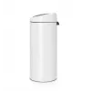 Touch Bin Brabantia 30L Round Plastic Stainless Steel White