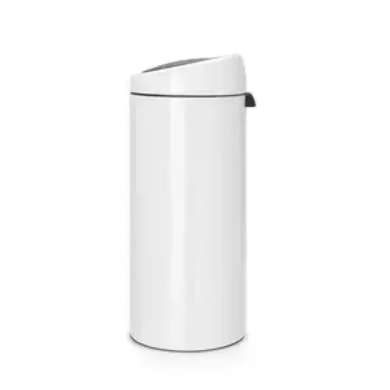 Touch Bin Brabantia 30L Round Plastic Stainless Steel White