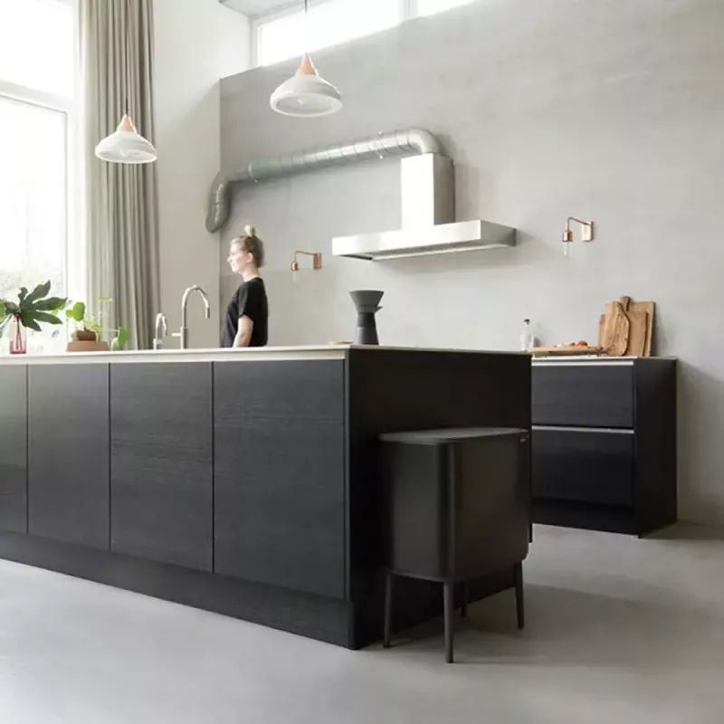 Trash Can Brabantia 316067 33L Rectangular Stainless Steel Black