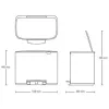 Waste container Rectangular Brabantia 121005 Width 540 mm Depth 363 mm Height 440 mm
