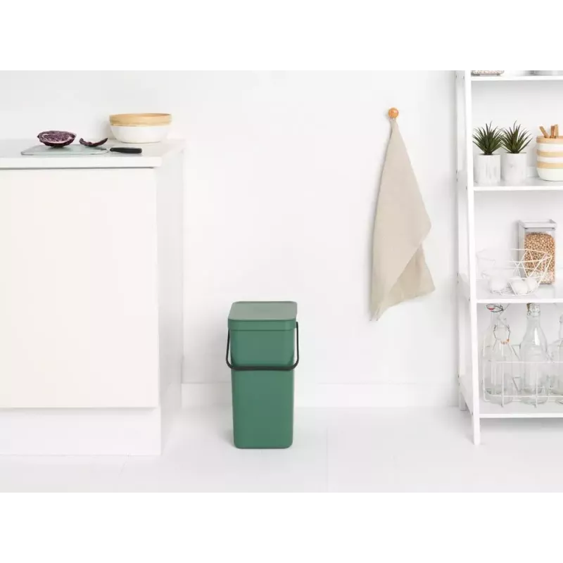 Trash Can Brabantia 129827 16L Rectangular Plastic Green