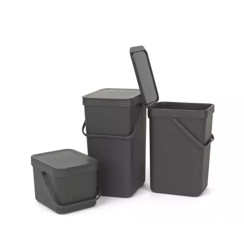 Trash Can Brabantia 109966 16L Rectangular Grey
