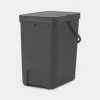 Trash Can Brabantia 129940 25L Rectangular Plastic Grey