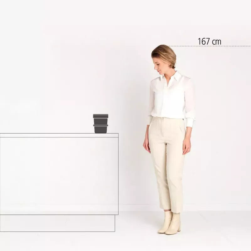Waste Bin Brabantia Sort & Go 3 L Green Width 188 mm Depth 139 mm Height 181 mm