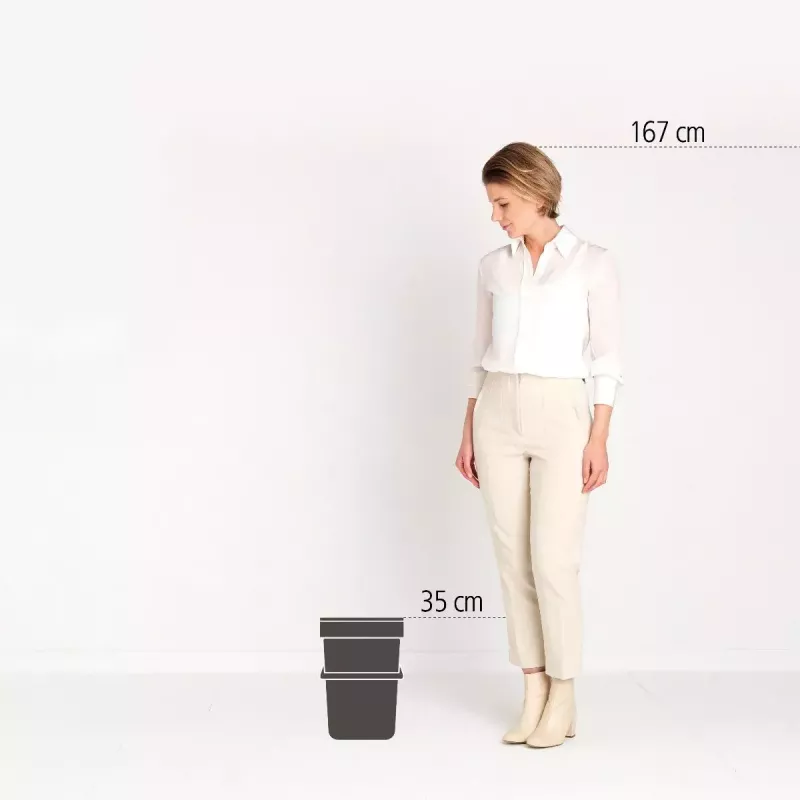 Waste bin BRABANTIA Sort & Go 12 L 1 basket Green 200×249×351 mm