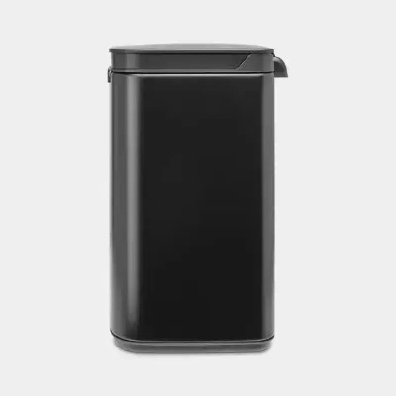 Waste bin Brabantia Bo 4 L rectangular, steel housing, black, 200×172×272 mm