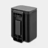 Waste bin Brabantia Bo 4 L rectangular, steel housing, black, 200×172×272 mm