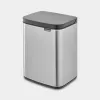 Waste Bin Brabantia Bo 4 L Rectangular Steel Black 22 28 49