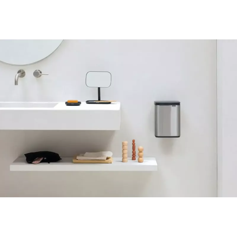 Waste Bin Brabantia Bo 4 L Rectangular Steel Black 22 28 49