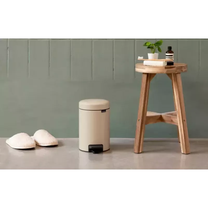 Brabantia NewIcon 5 L Round Beige Waste Bin