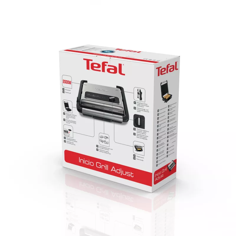 Contact grill Tefal Inicio GC242D 2000W Black Stainless Steel