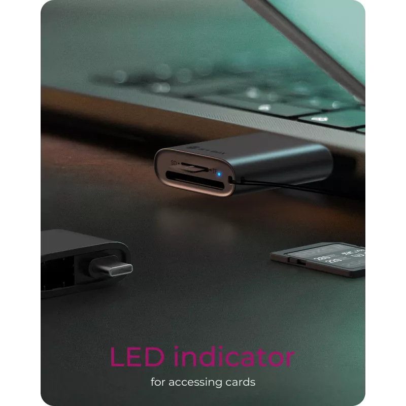 ICY BOX 2-in-1 Card Reader via USB Type-A & USB Type-C Interface