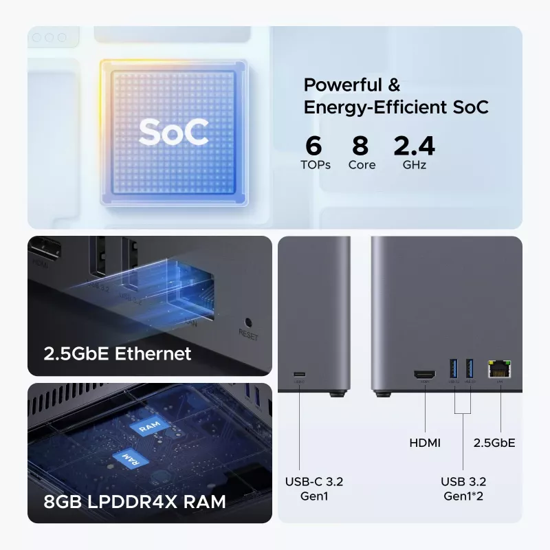 UGREEN NAS DH4300 Plus 4-bay 120TB with 2.5GbE and USB-C