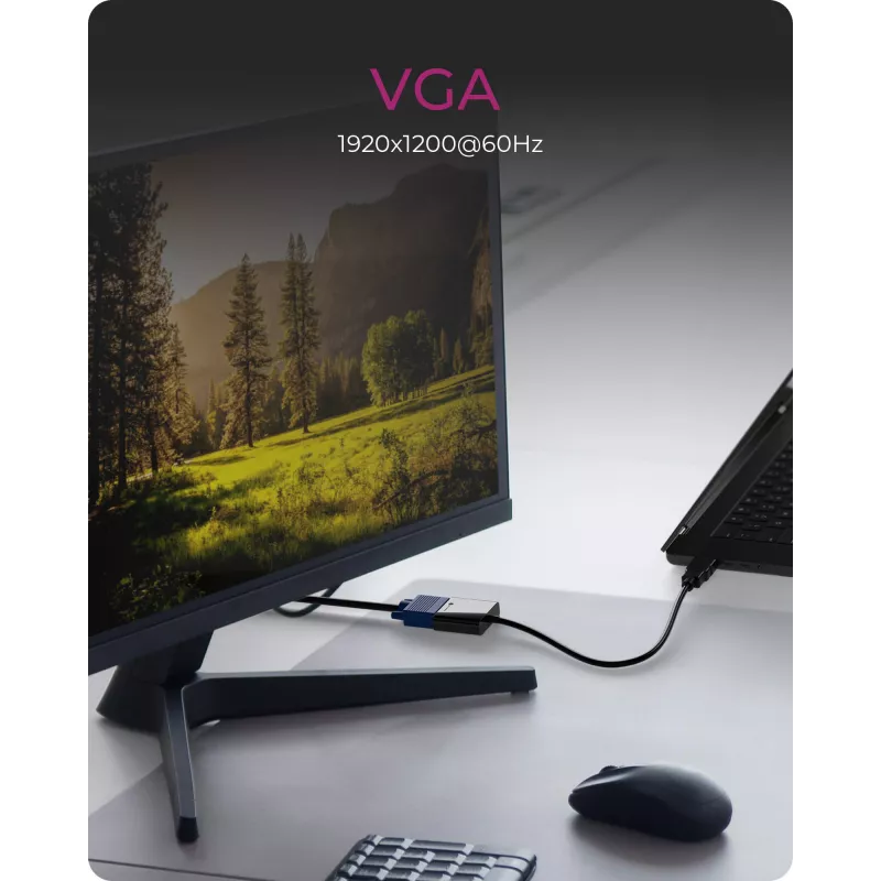 HDMI-to-VGA adapter icybox IB-AC502a — HDMI A (male) to VGA (female) adapter