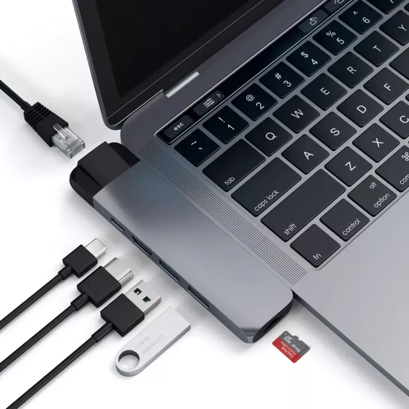 Laptop Dock Satechi ST-TCPHEM Thunderbolt 3 Grey