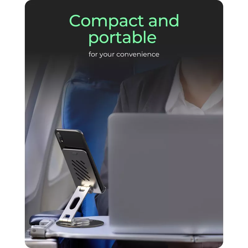 Smartphone and Tablet Stand icybox IB-TH201-R — 360° rotatable stand for phones and tablets