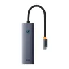 Baseus 4in1 Hub UltraJoy USB-C to USB 3.0 Gray Cable